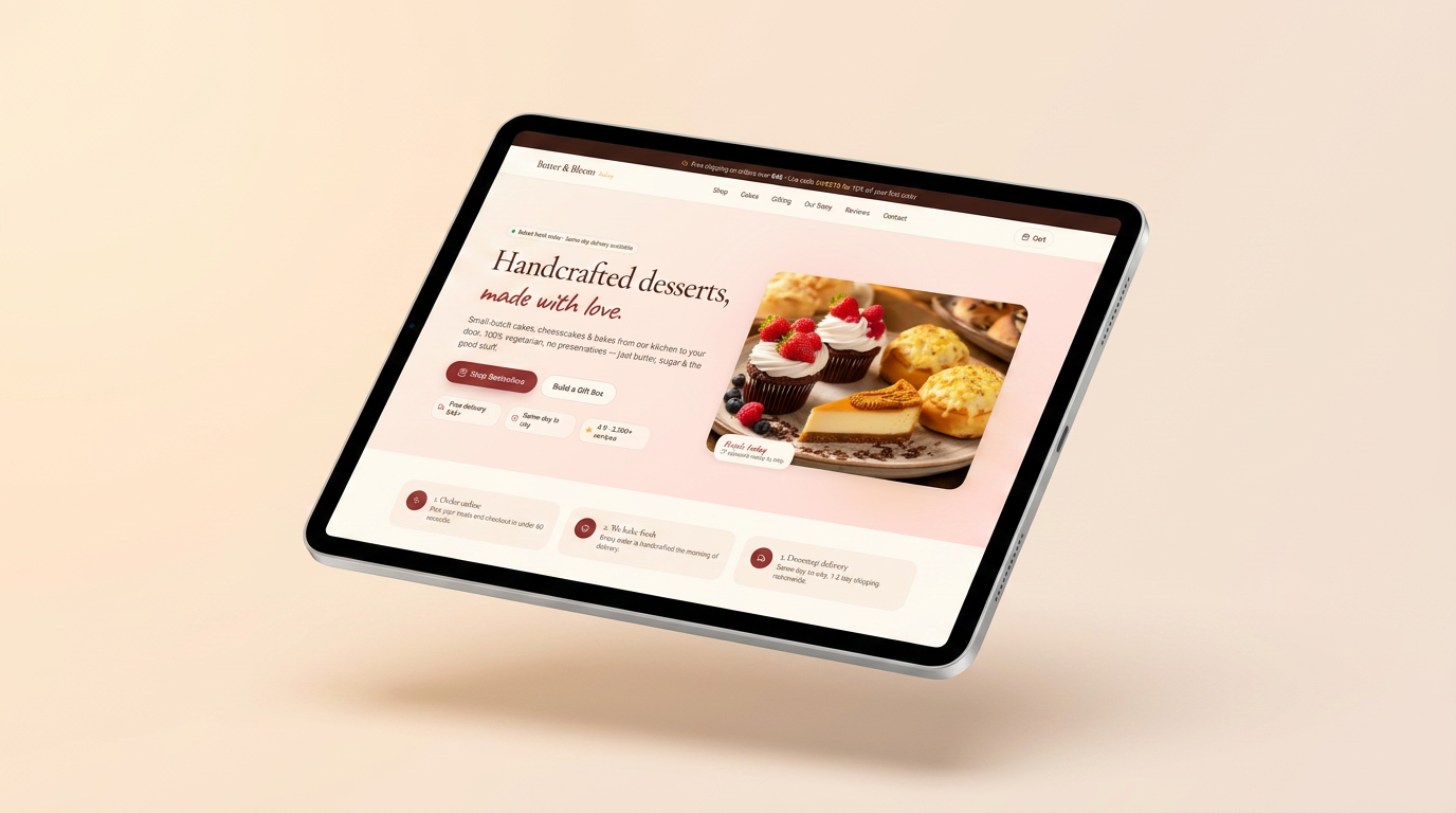 Butter & Bloom website by Orbit Studio